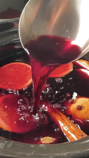 Sipping on warmth and holiday cheer — mulled wine to keep the season bright! 🍷 Find the full recipe below and here! https://tasty.co/recipe/festive-mulled-wine INGREDIENTS 2 bottles of red wine 1 cup orange juice ½ cup brandy (or any liquor) 3 oranges, sliced 12 whole cloves 1 large cinnamon stick 3 star anise pods 4 cardamom pods ¼ cup honey PREPARATION 1. In a slow cooker, combine the wine, orange juice, brandy, orange slices, spices, and honey. 2. Set the slow cooker to low, and let it warm 