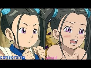 Anime Blue Dragon Bouquet ripped clothes scene Censored & Uncensored version