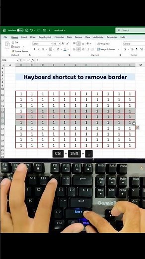 Remove the border in excel.#excel #exceltutorial #computer #exceltips