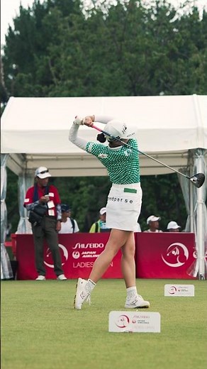 【金澤志奈】最終日に猛チャージ！ティーショットをスローで | 資生堂・JAL レディスオープン