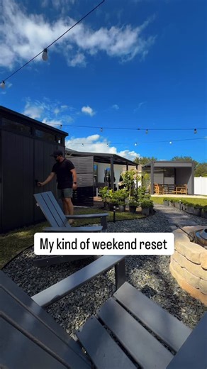 A backyard designed for entertaining! Stoked with how this has turned out! 🤙🏽 Utilizing @loweshomeimprovement I was able to create my dream backyard! It all started when I built my fire pit area and then things progressed from there! Most of these project products are available from the Lowe’s website! If you’re interested in these products simply comment the word SHOP and I’ll send you a link to my Lowe’s Storefront so you too can create your dream space! #LowesPartner #LowesFinds #BackyardDe