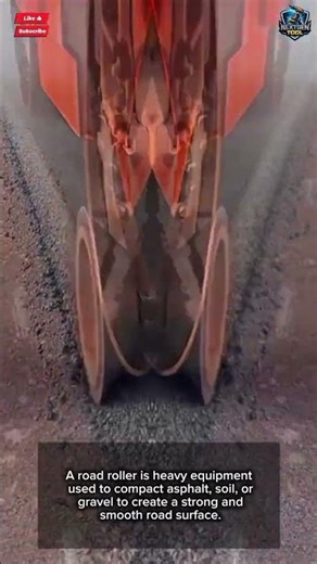 How Road Roller Compacts Asphalt in Road Construction#tool