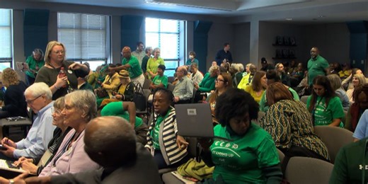 Community packs Charleston County Board of Trustees meeting