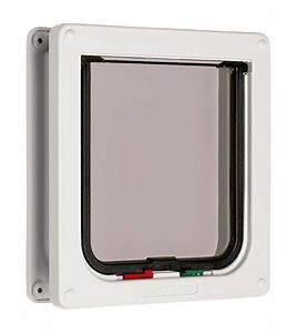 Cat Mate 4-Way Locking Cat Door – Weather-Resistant Magnetic Pet Door with door liner for Indoor/Outdoor Use