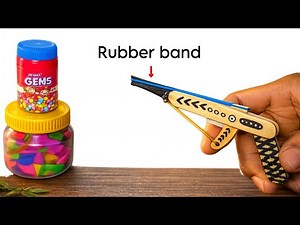 How to Make Rubber Band Gun at Home | Easy DIY Toy