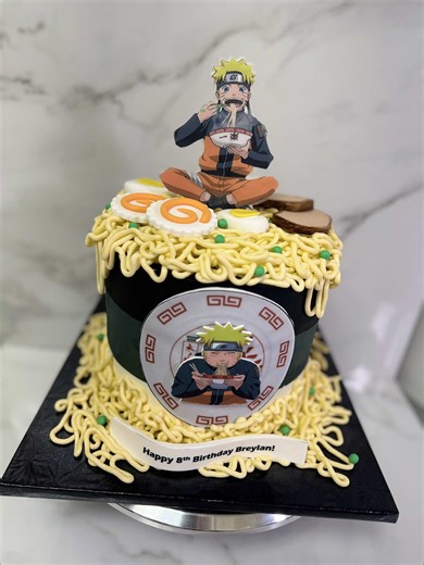 This cake was fun to make 🎂 #ichirakuramen #cakedecorator #noodles #cakes #anime