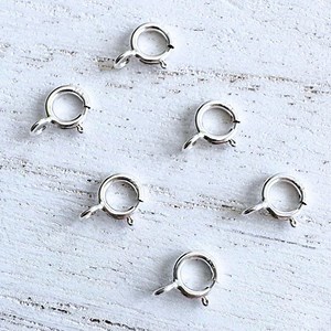 Sterling Silver 5mm Spring Clasps - Closed Ring - Etsy