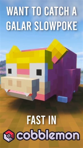 How to Find Galarian Slowpoke FAST in Cobblemon! #cobblemon #minecraft #pokemon