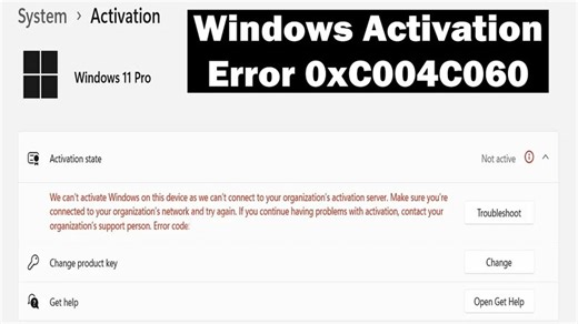 Fix Windows Activation Error 0xC004C060 | Windows 10/11