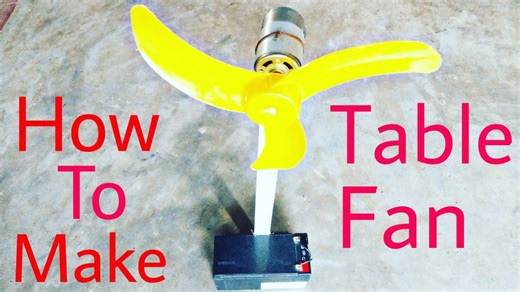 Making a Powerful Table Fan Using a 12V DC Motor