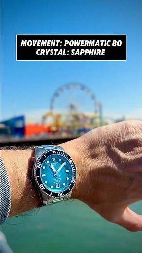 Turquoise Power Diver 🔥 Tissot Seastar 1000 40mm Wrist Roll #tissot #thesmiths #santamonicapier