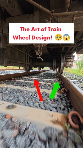 Journey By Train on Instagram: "Track-Savvy: The Art of Train Wheel Design! 😱🕣 🥹 #Train #wheel #Art #Design #Reels #viral #foryouシpage"