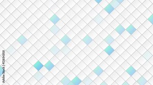 A seamless white and blue diamond pattern with small diamonds in a grid. The diamonds are evenly spaced, connected by thin lines, and repeated throughout the design