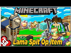 Minecraft 100 Days But Llama Spit Op Item's