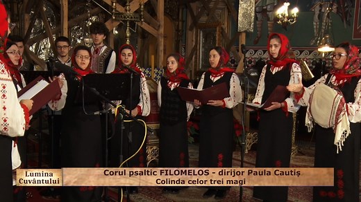 Corul psaltic Filomelos - Colinda celor trei magi Dirijor: Paula Cautiș În data de 19 decembrie 2023, Corul psaltic Filomelos a colindat în Biserica "Sfântul Pantelimon" Foișorul de foc din București | Lumina Cuvântului