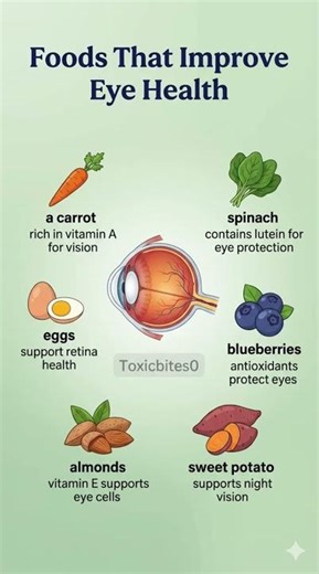 6 Foods That Improve Your Eyesight #eyehealth #visiontips #healthyfoods #nutritiontips