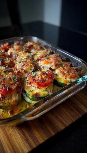 Baked Zucchini and Tomato Casserole Easy Cheesy Vegetable Bake