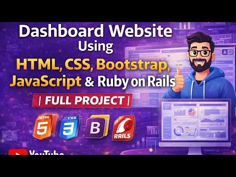 Dashboard Website Using HTML, CSS, Bootstrap, JavaScript & Ruby on Rails | Full Project