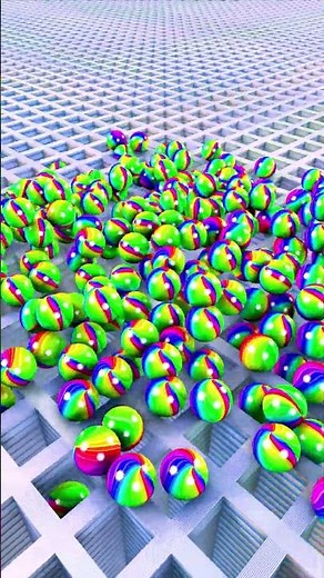 Colored Balls Falling Physics 😱🎉200 #roblox #3danimation #gaming