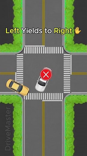 🤔 Left Turn vs Right Turn 🚗 Who Has Priority at the Intersection? | DriveMaster