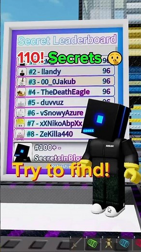 110 Secrets to Discover in Roblox Secret Universe 🌌 | Unlock Structures | Free Secret #shorts