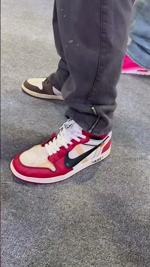 Travis Scotts and Off-White chicagos on feet???