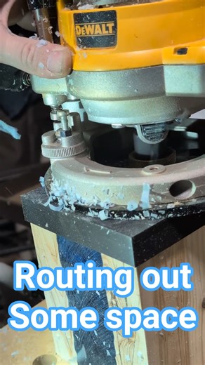 Using a 3D printed template and a router to carve space for wiring and a Raspberry Pi.