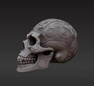 Aztec Death Whistle Prop | Terracotta Skull Instrument