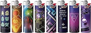 BIC Special Edition Gaming Series Maxi Pocket Lighters, Set of 8 Lighters
