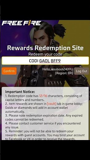 COMO RESGATAR CODIGUIN NO FREE FIRE e GANHAR PRÊMIOS / CÓDIGOS FF #freefire
