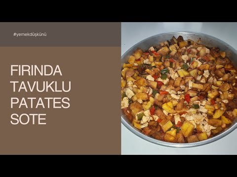 Fırında tavuklu patates yemeği 🥰💯😋 Enfes yemek 🥰 Tepside tavuklu patates sote #fırınyemekleri