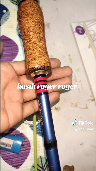 repair/make good/custom rod fishing #repairrod #customhandle #kolamairtawar🎣 #kakipancing #fypシ゚viral