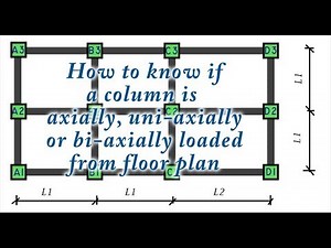 How to know if a column is Axially, Uni-axially or Bi-axially loaded from floor plan