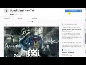 Adding Lionel Messi as Extension/Wallpaper in Google Chrome