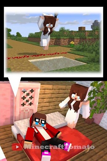 JJ Sleep Bad Dream 👻😴 - MAIZEN Minecraft Animation