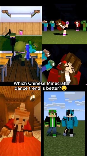 Minecraft Characters Repeat Chinese Dance! #Minecraft #Dance #ChineseDance #Trending