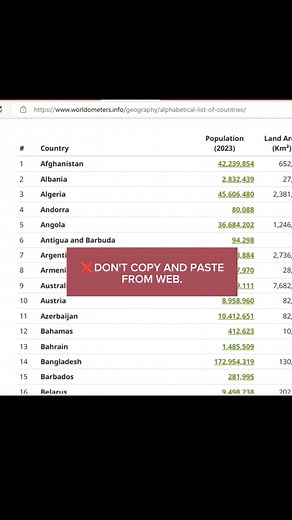 5.2K views · 83 reactions | Stop copying and pasting from the web to excel. Get data from the web to excel quickly! #webtoexcel #notocopypaste #copy #paste #tutorialreels #exceltipsandtricks #Quick #pro #AdvanceExcel #exceltricks #msexcel #brainy #msexceltips #getdata | EXCELlent Choice - Excel Tips and Tricks | Facebook