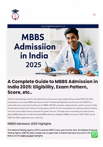 A Complete Guide to MBBS Admission in India 2025 - SlideServe