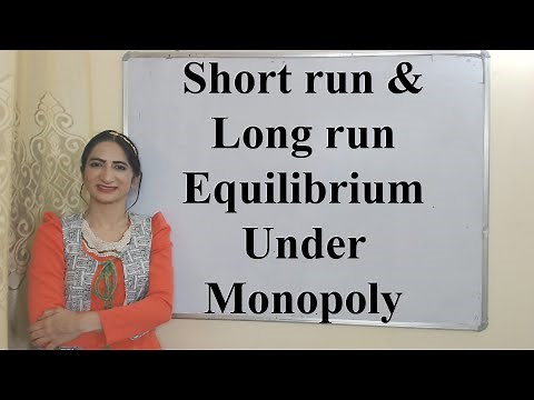 Short run & Long run Equilibrium Under Monopoly