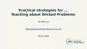 Practical Strategies for Teaching about Wicked Problems - 1