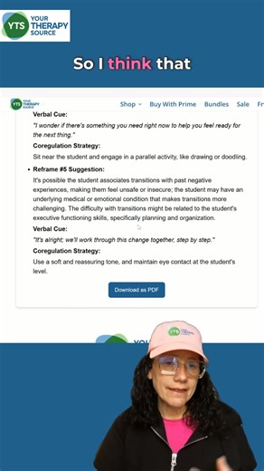 Does your student struggle with transitions or changes in routine? You're not alone. These moments can be tough — but with the right support, growth is possible. 💡 💬 Try the FREE Reframe My Approach tool from Your Therapy Source! This helpful AI-powered assistant gives you fresh, strengths-based ways to reframe challenging behaviors and uncover the “why” behind them. 👀✨ 🧠 Empower yourself with simple mindset shifts and practical strategies—because every behavior tells a story. #YourTherapySo