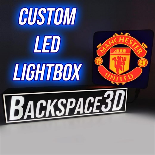 Personalised LED Lightbox Sign. Custom Name or Logo. 3D Printed Wall Light. Gaming Room Decor. Unique Gift. Business Sign - Etsy