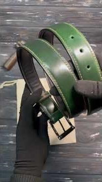 Premium leather belt, handmade from shell cordovan