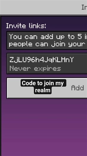 realm code #minecraft