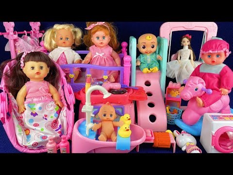 10 Minutes Satisfying with Unboxing Pink Barbie Doll Slide Toy Set Review Toys | ASMR\r