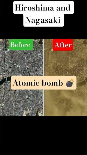 Hiroshima and Nagasaki - Before and after Atom bomb blast in world war 2 #nuclearbomb #ww2 #japan