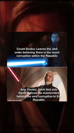 Count Dooku's Ironic Journey Through the Force 😂 #StarWars