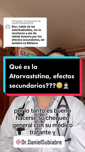 ¿Qué es la Atorvastatina, efectos secundarios?🧐👨🏻‍⚕️