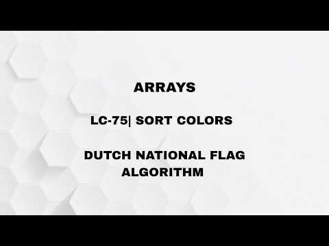 ARRAY| SORT COLORS| LC - 75| [COUNT AND DNF]