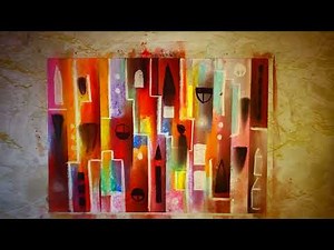 Hotel Moments - Colorful Abstract Painting | Chalk Pastel | Assertive & Bold ASMR Painting